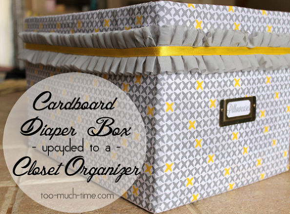 Did you know this is made with a diaper box? How Cute!